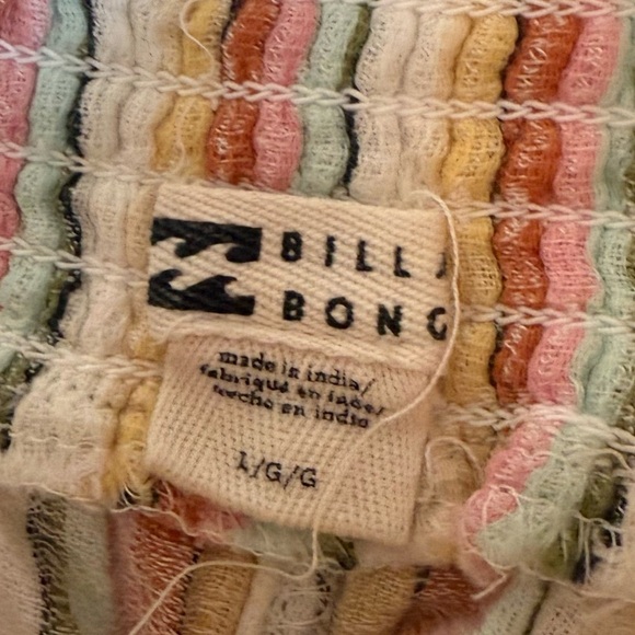 BILLABONG New Waves 2 Cotton Pants Size Large Stripped Tan - Picture 4 of 9